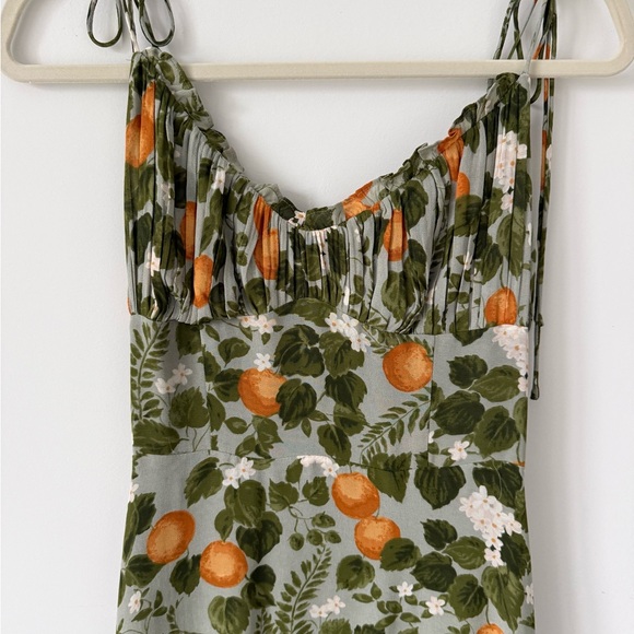 Reformation Dresses & Skirts - Reformation Green and Orange Dress